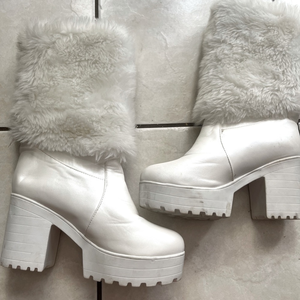 Faux Fur Platform Boots